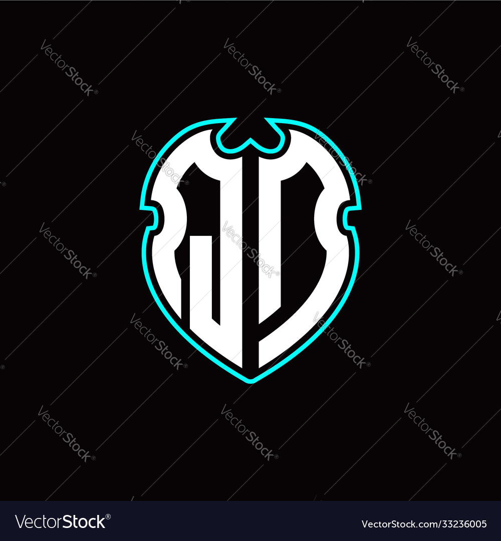 Q d initial logo design with a shield shape vector image Q d initial logo design with a shield shape