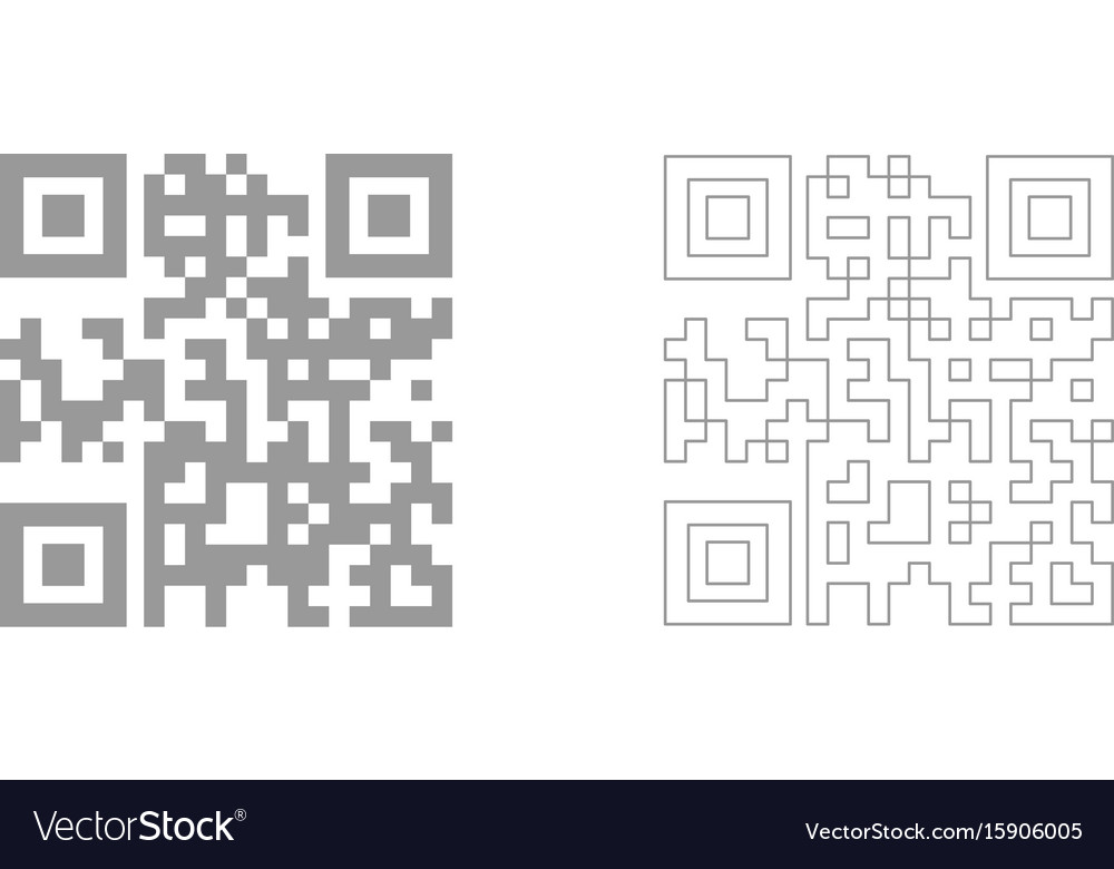 Qr code the grey set icon