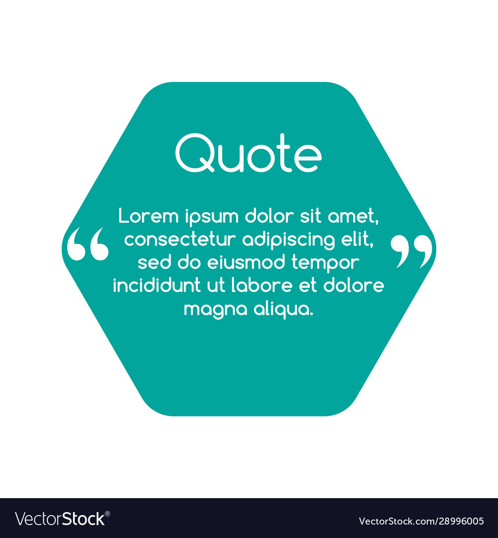 Quote speech bubble template text in brackets