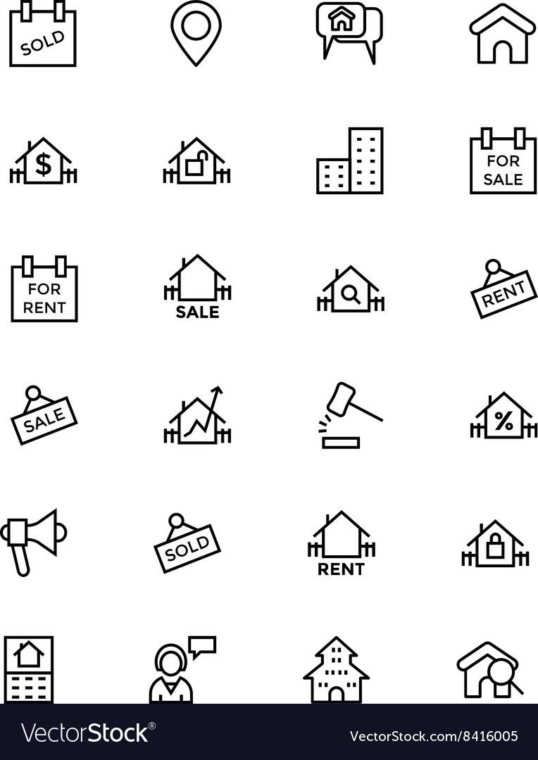 Real estate line icons 4