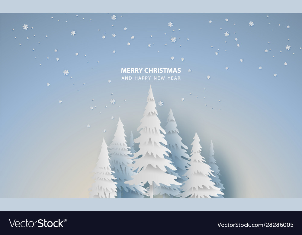 Scenery merry christmas and new year on holidays Vector Image