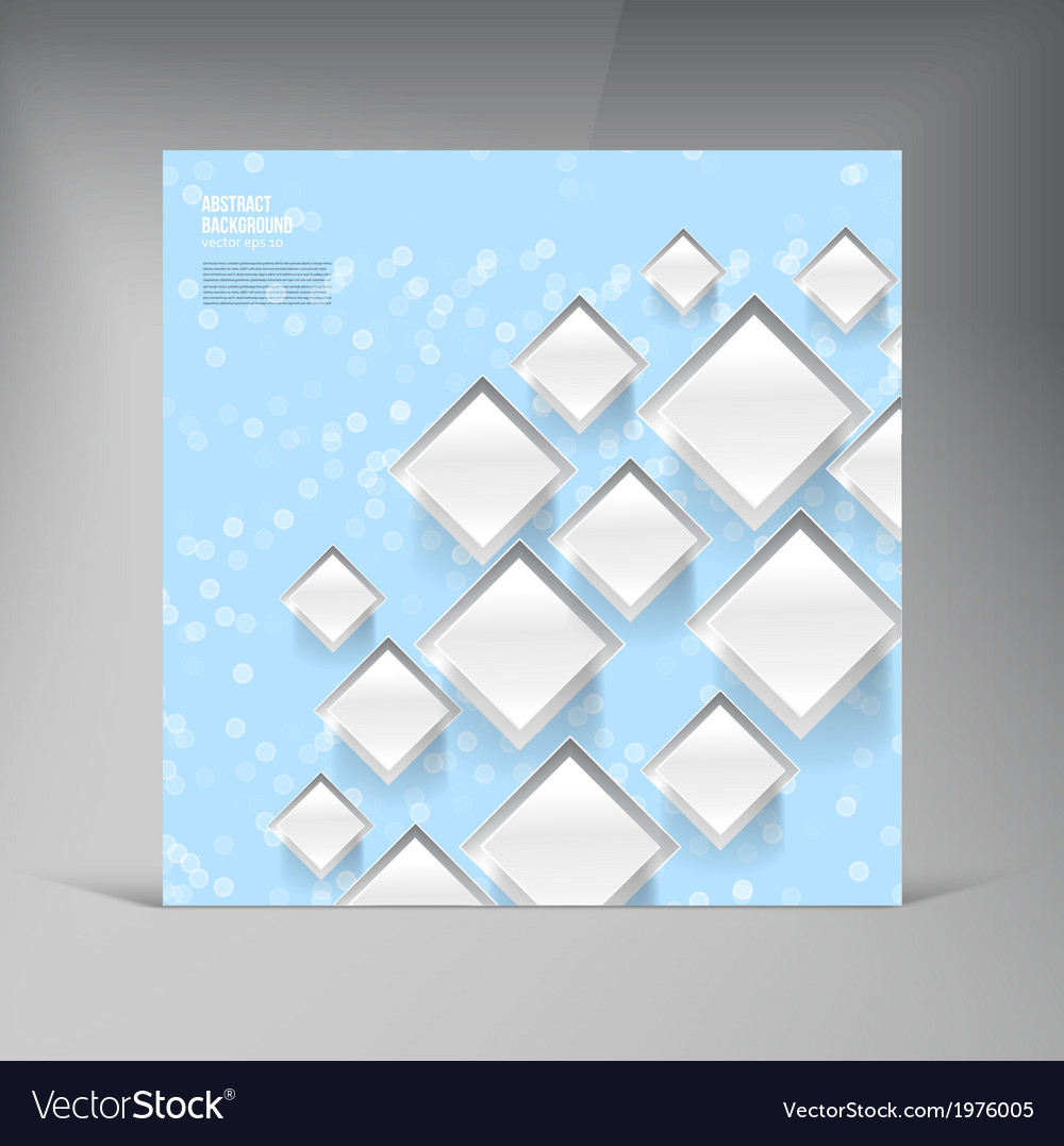 Square abstract background card shadow