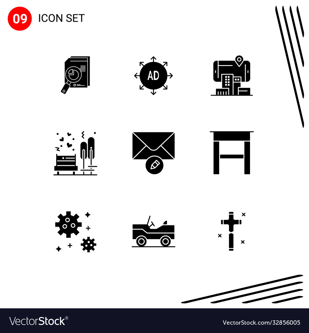 Universal icon symbols group 9 modern solid