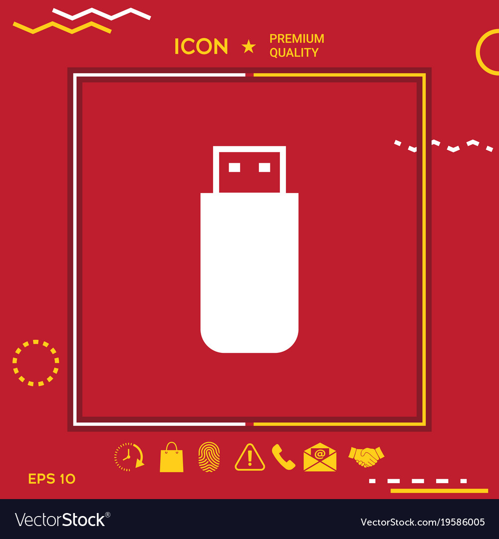 Usb flash memory drive icon