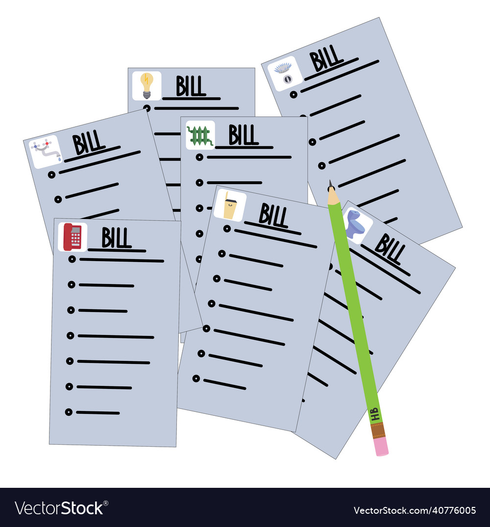 Utility bills monthly fee stock