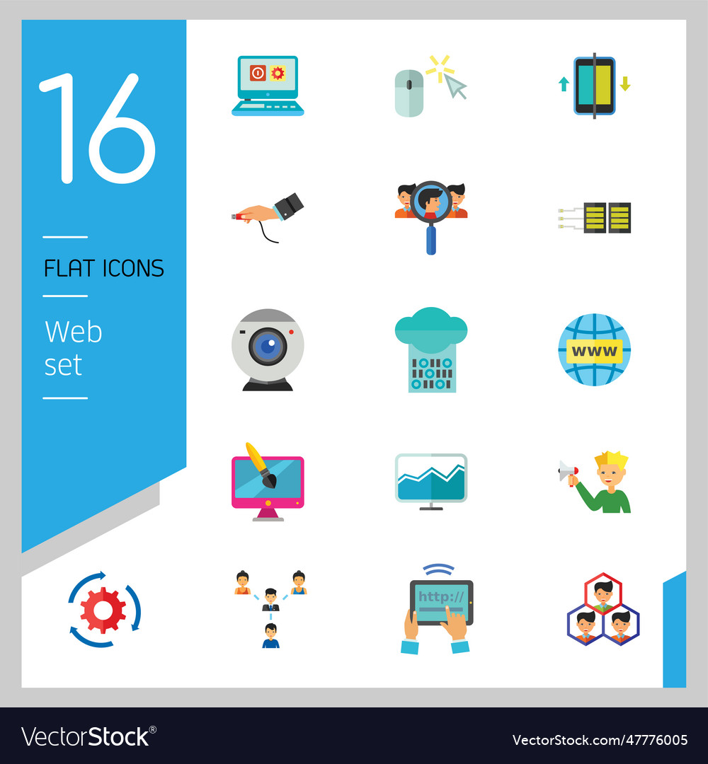 Web icon set vector image Web icon set