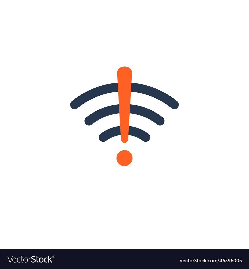 Wifi bad connection problem icon lost network Vector Image