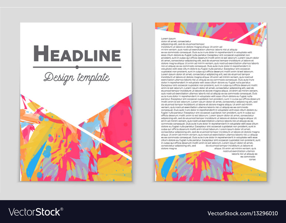 Abstract layout background set for art