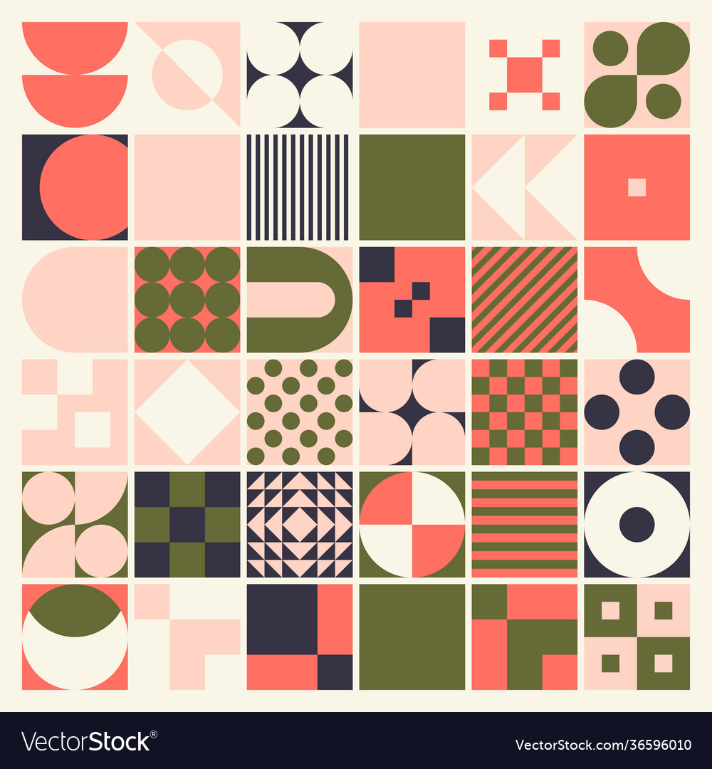 Abstract mosaic pattern design vector image Abstract mosaic pattern design