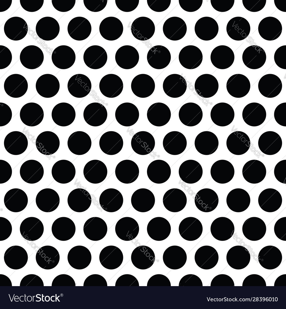 Black and white dots seamless repeat pattern print vector image Black and white dots seamless repeat pattern print