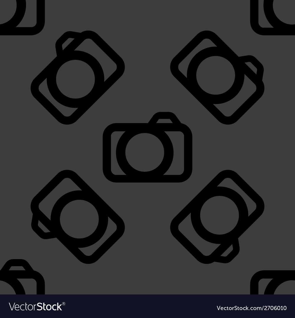 Camera web icon flat design seamless pattern