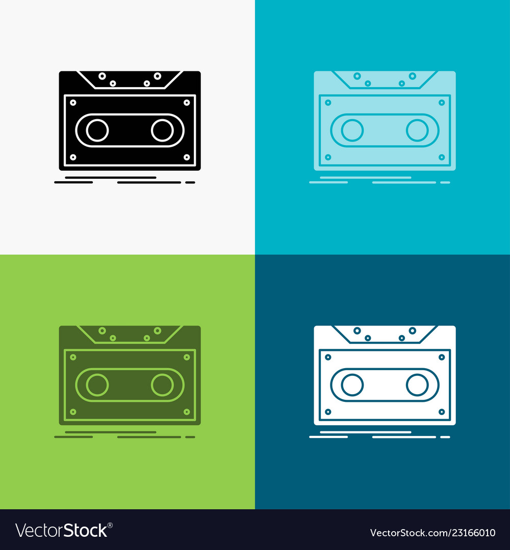 Cassette demo record tape icon over Royalty Free Vector