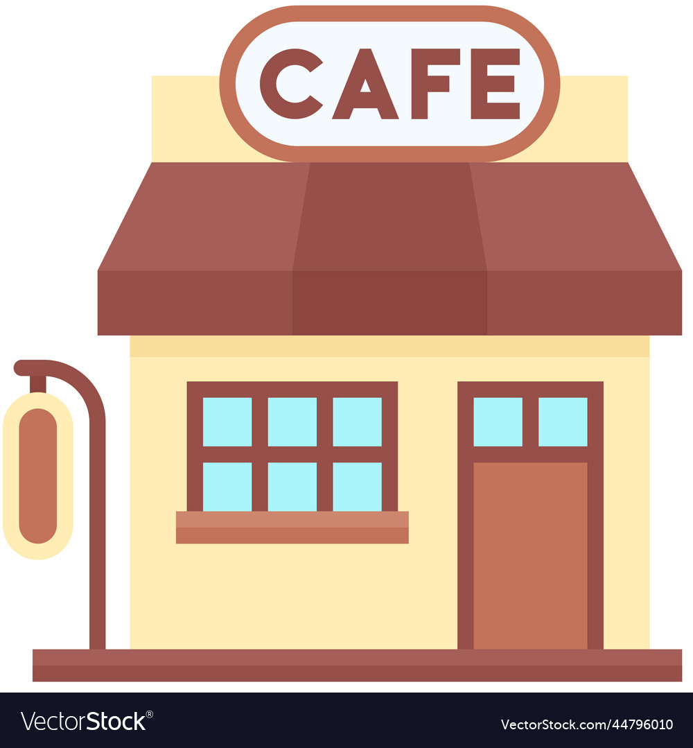 Coffeehouse coffee shop or cafe icon Royalty Free Vector