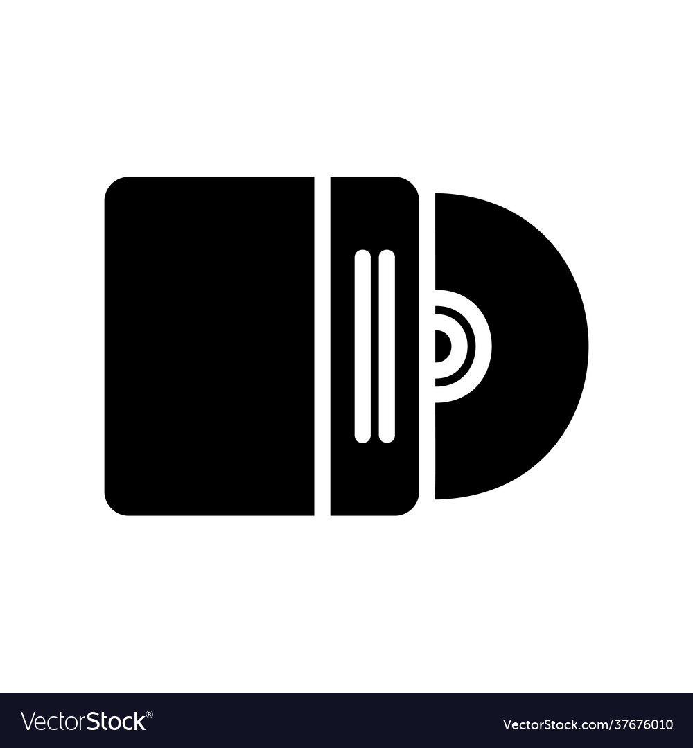 Compact disk icon in solid style about multimedia vector image Compact disk icon in solid style about multimedia