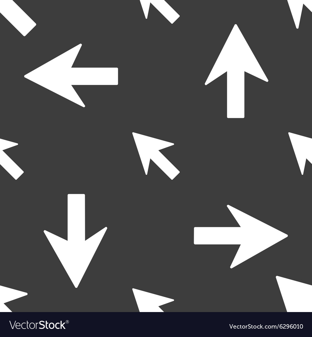 Cursor arrow icon sign seamless pattern on a gray