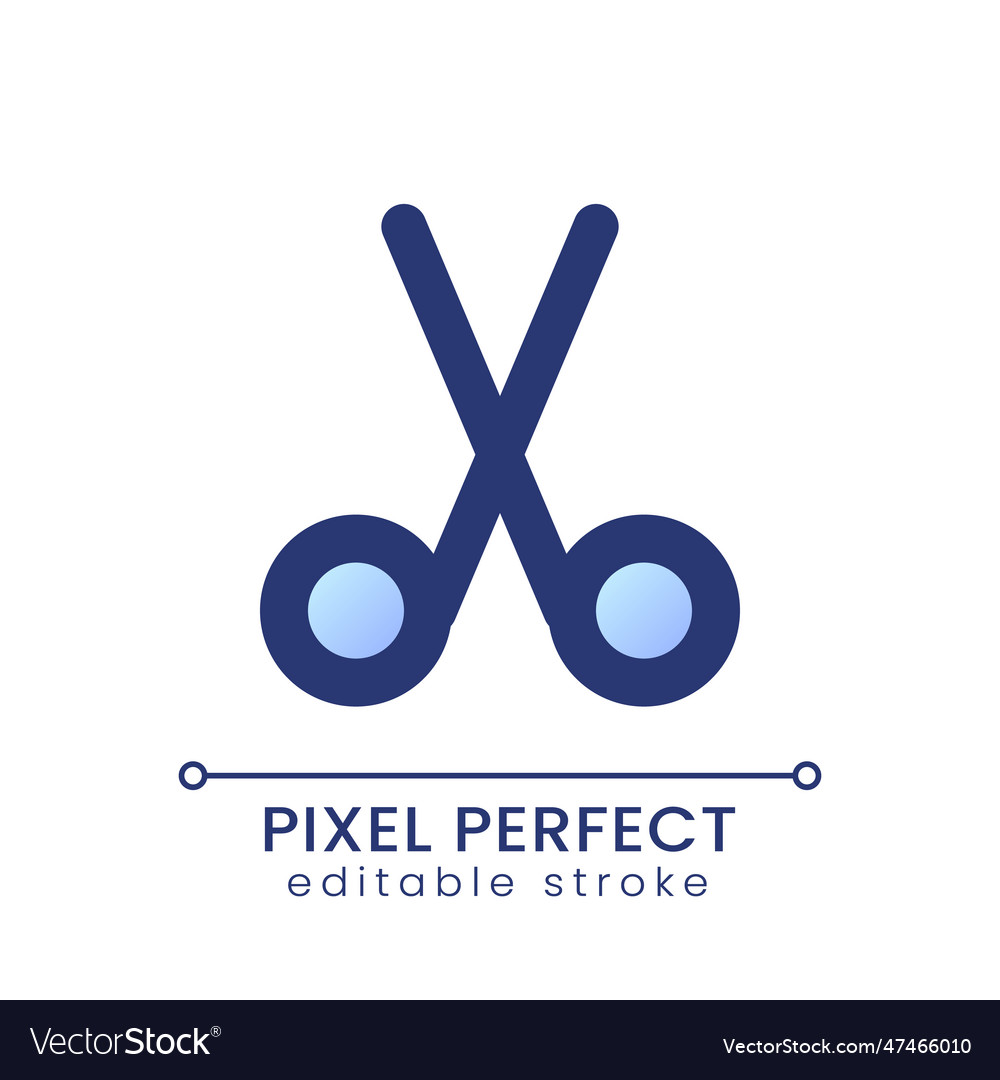 Cut pixel perfect gradient fill ui icon vector image Cut pixel perfect gradient fill ui icon