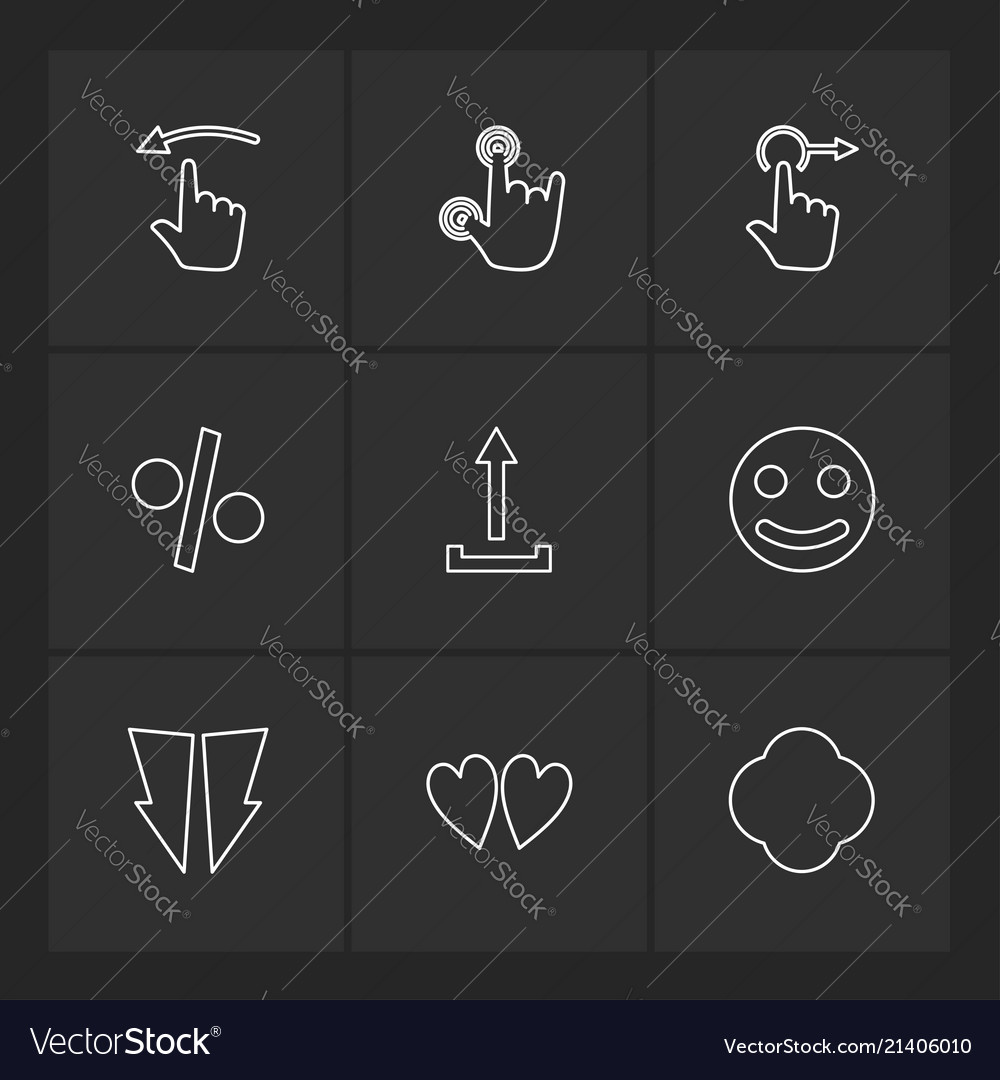 Emoji upload percentage hands pointer arrows