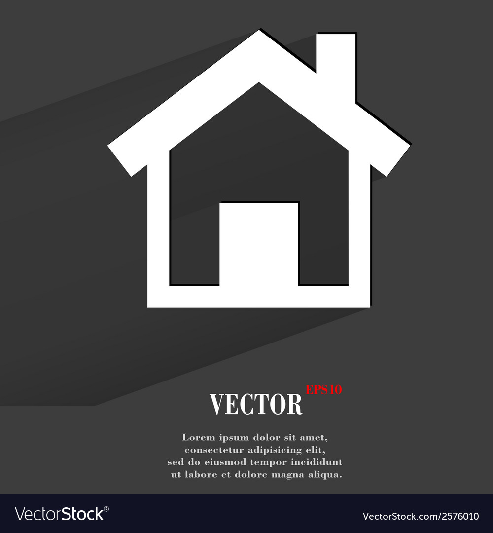 House flat modern web button with long shadow