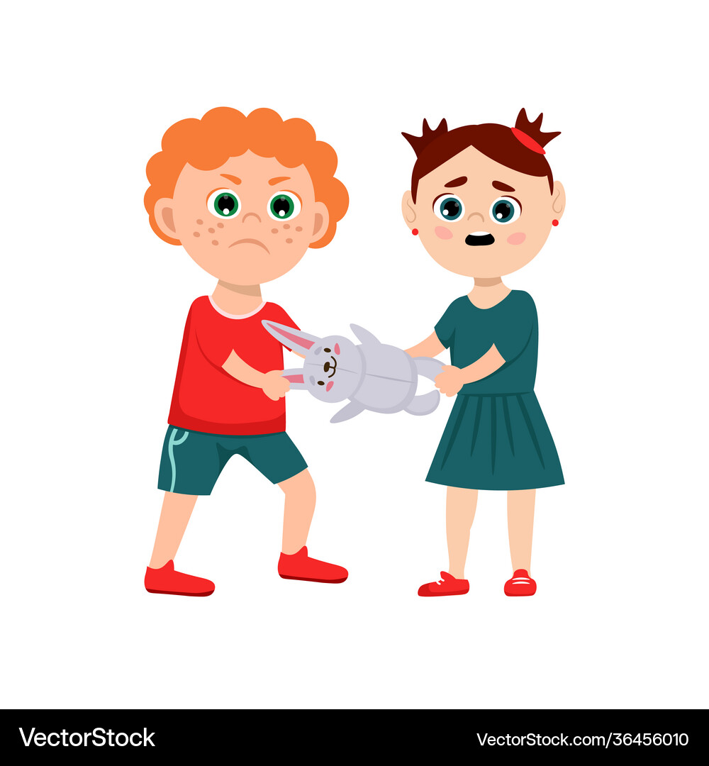 Naughty boy behavior Royalty Free Vector Image