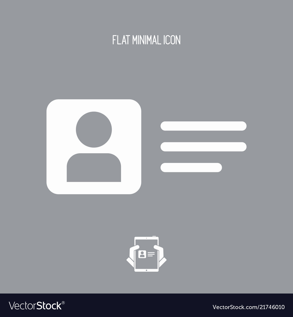 Personal account - flat minimal icon