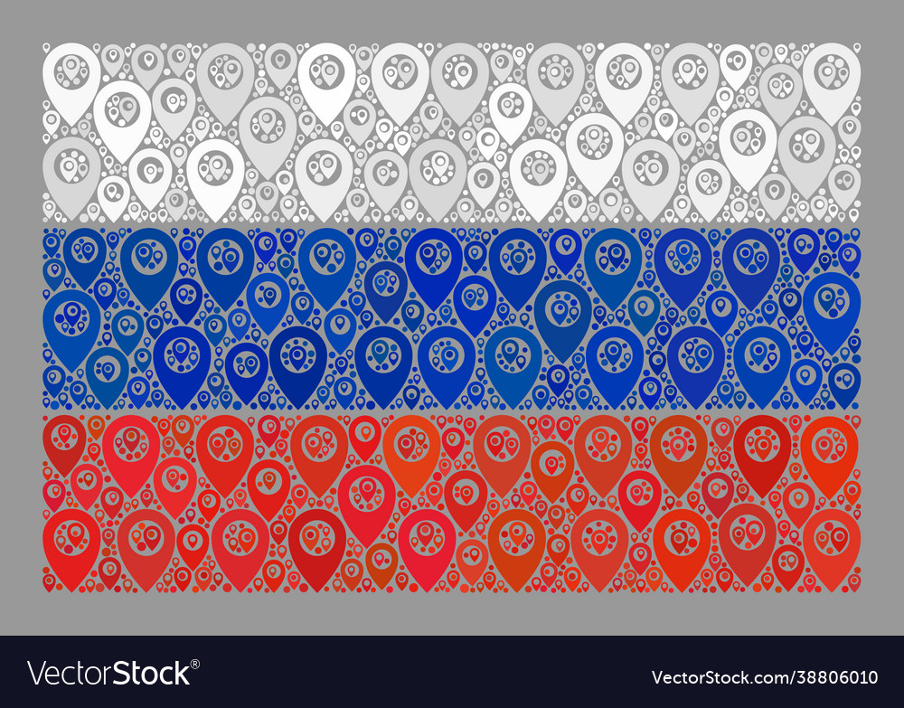 Pointer russia flag - mosaic with cursor items vector image Pointer russia flag - mosaic with cursor items
