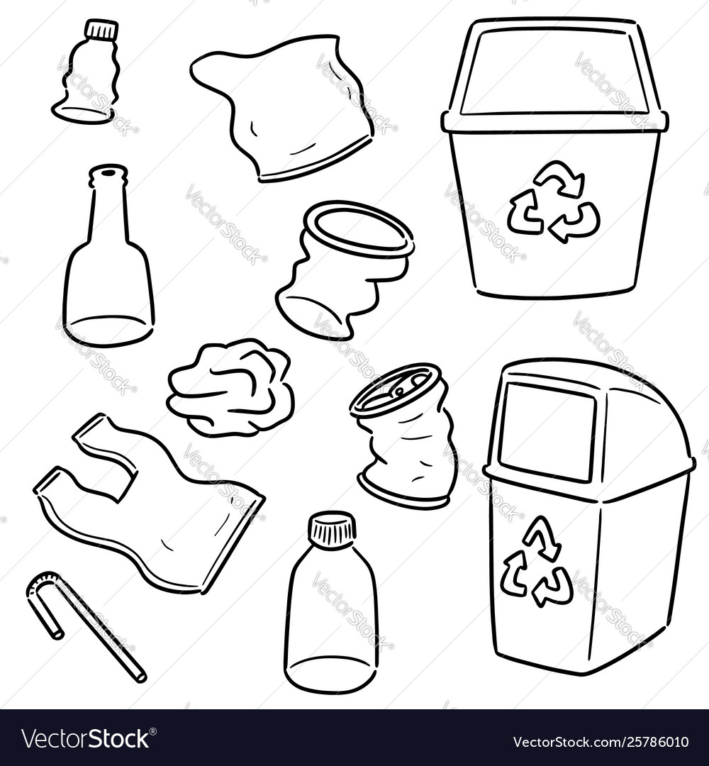 Set recycle garbage and item