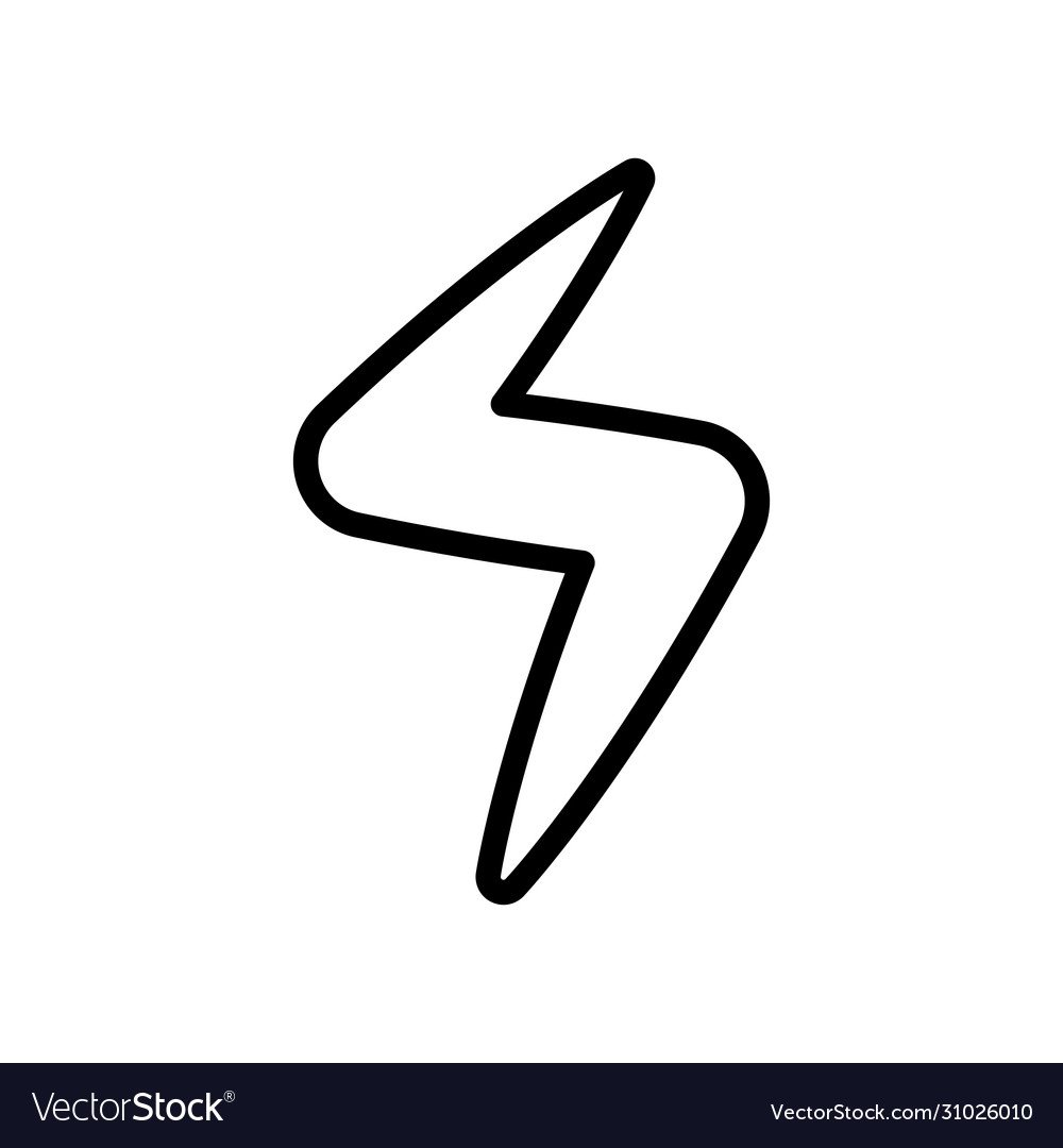 User interface concept thunder icon line style