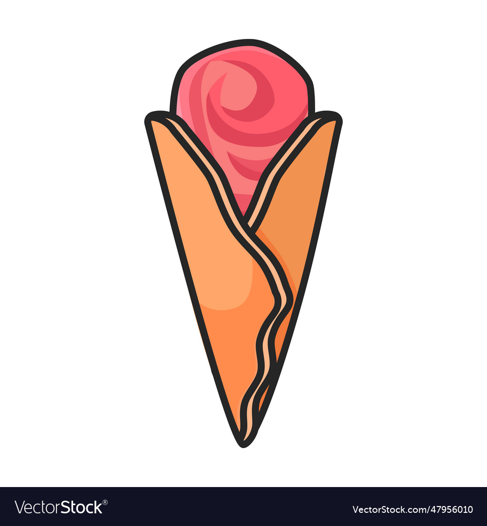 Waffle with bubble iconcolor icon Royalty Free Vector Image