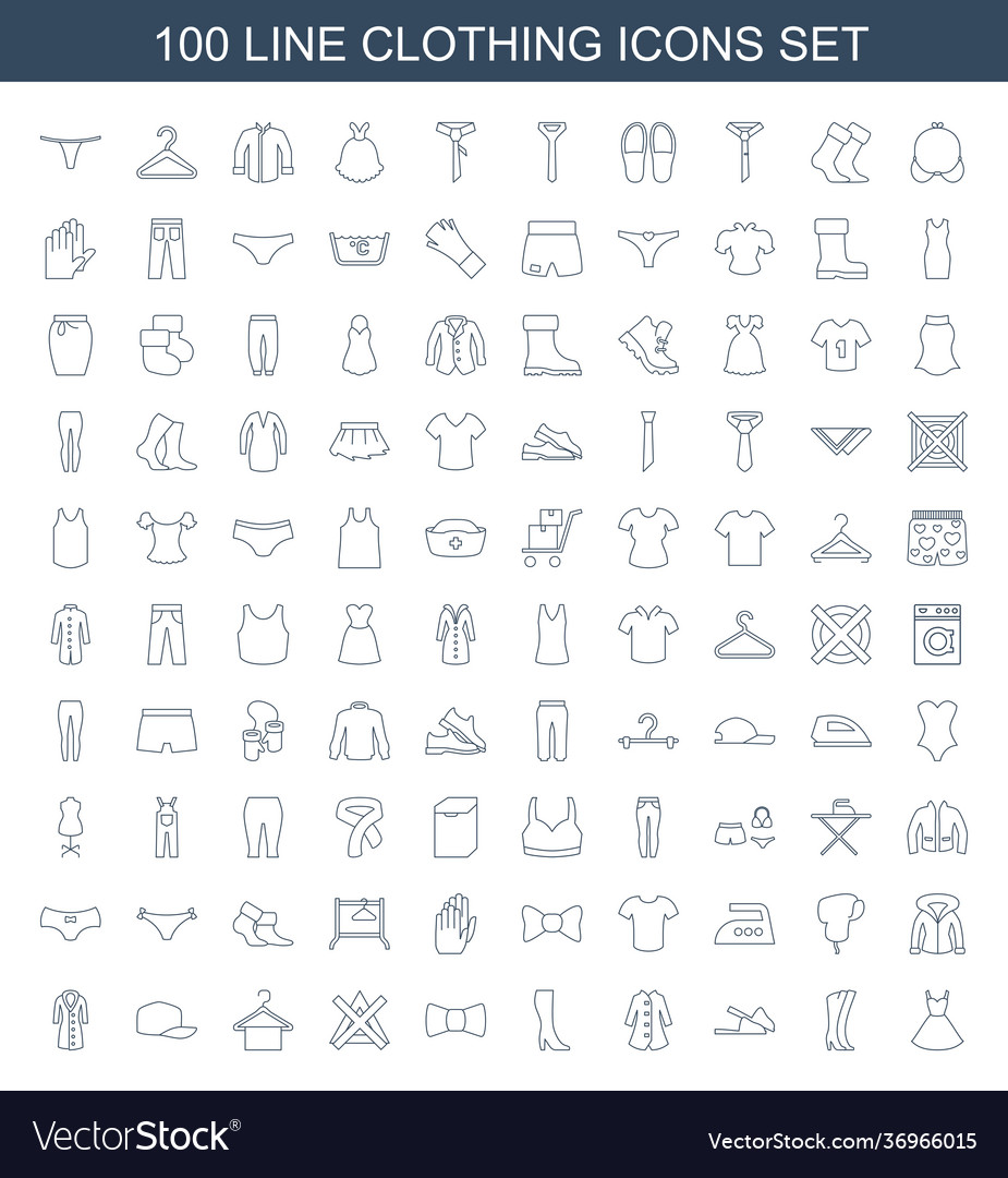 100 clothing icons