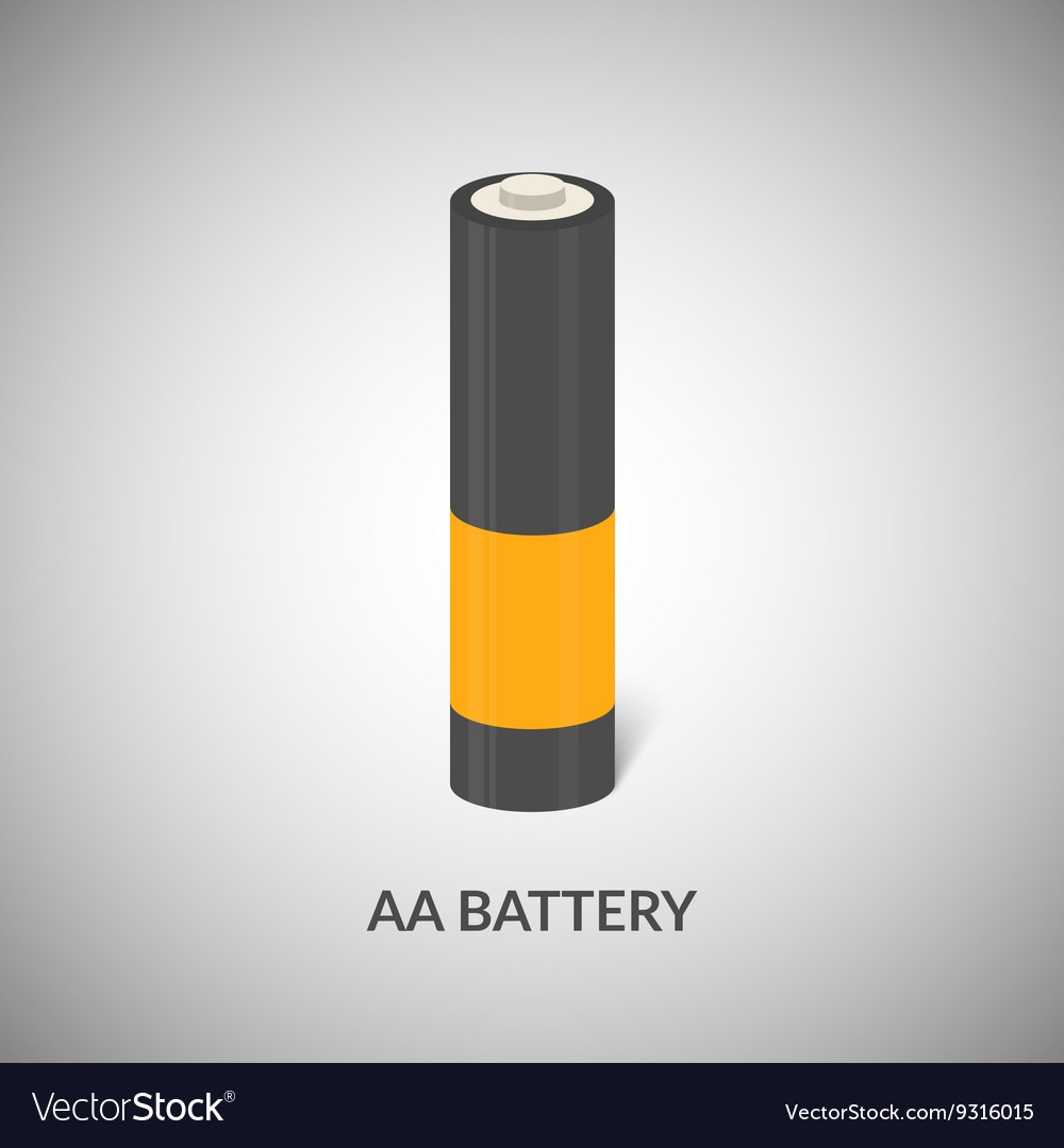 AA Battery icon Isolated cylinder AA Royalty Free Vector