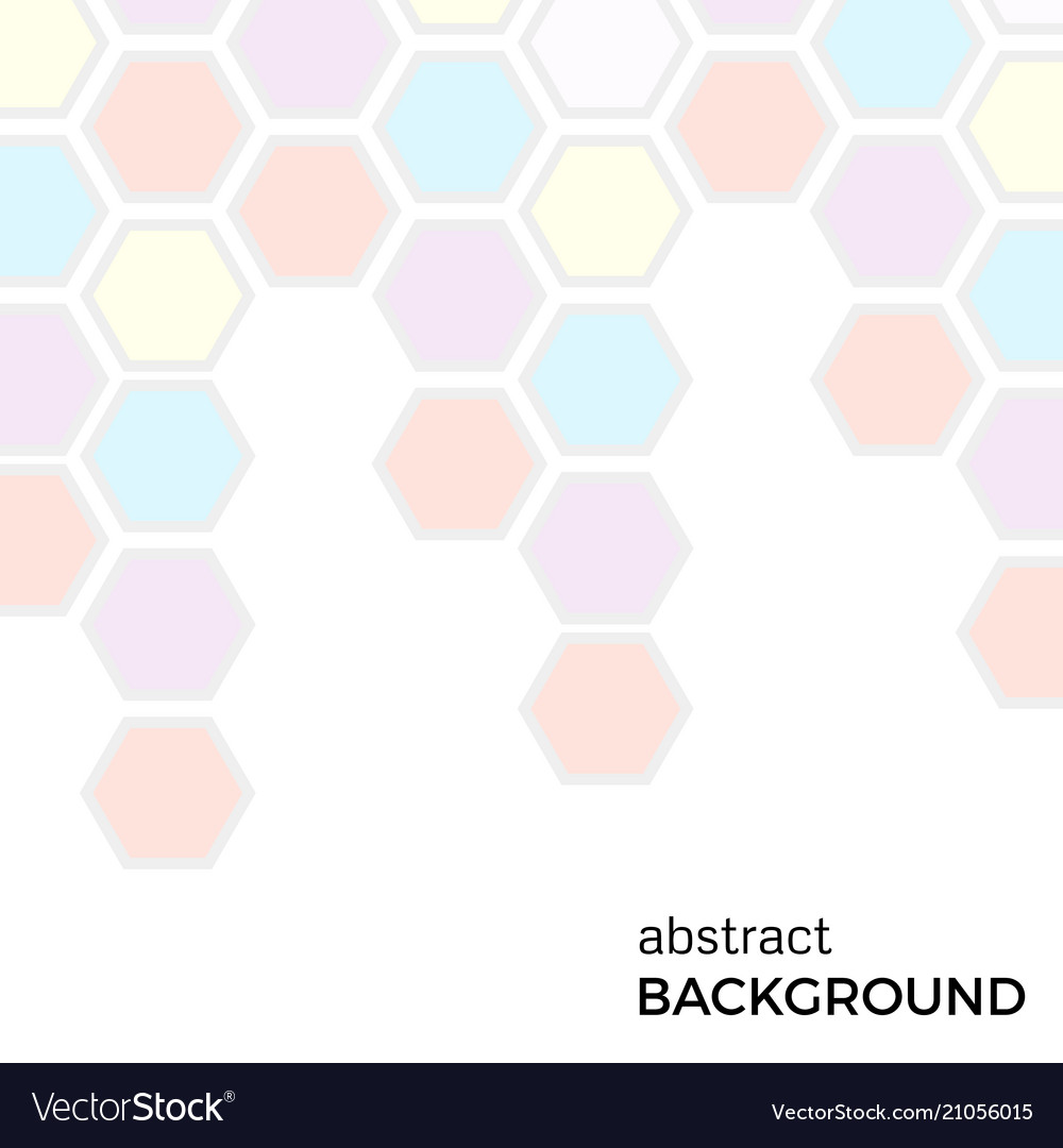 Abstract background with color hexagons vector image Abstract background with color hexagons