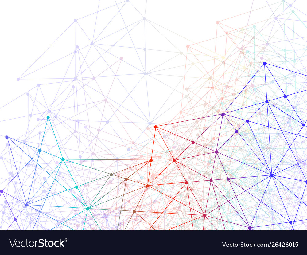 Abstract geometric background with connecting dots