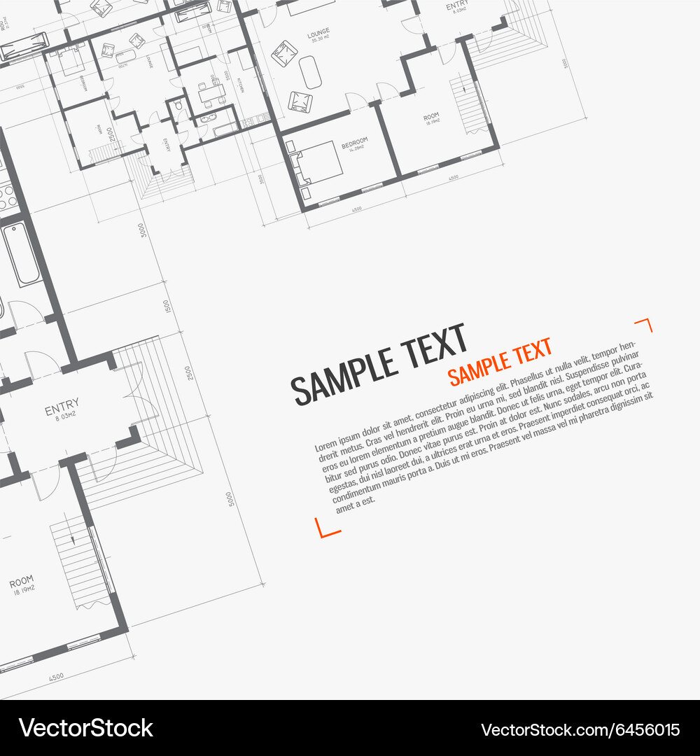 Architectural background Blueprint Royalty Free Vector Image