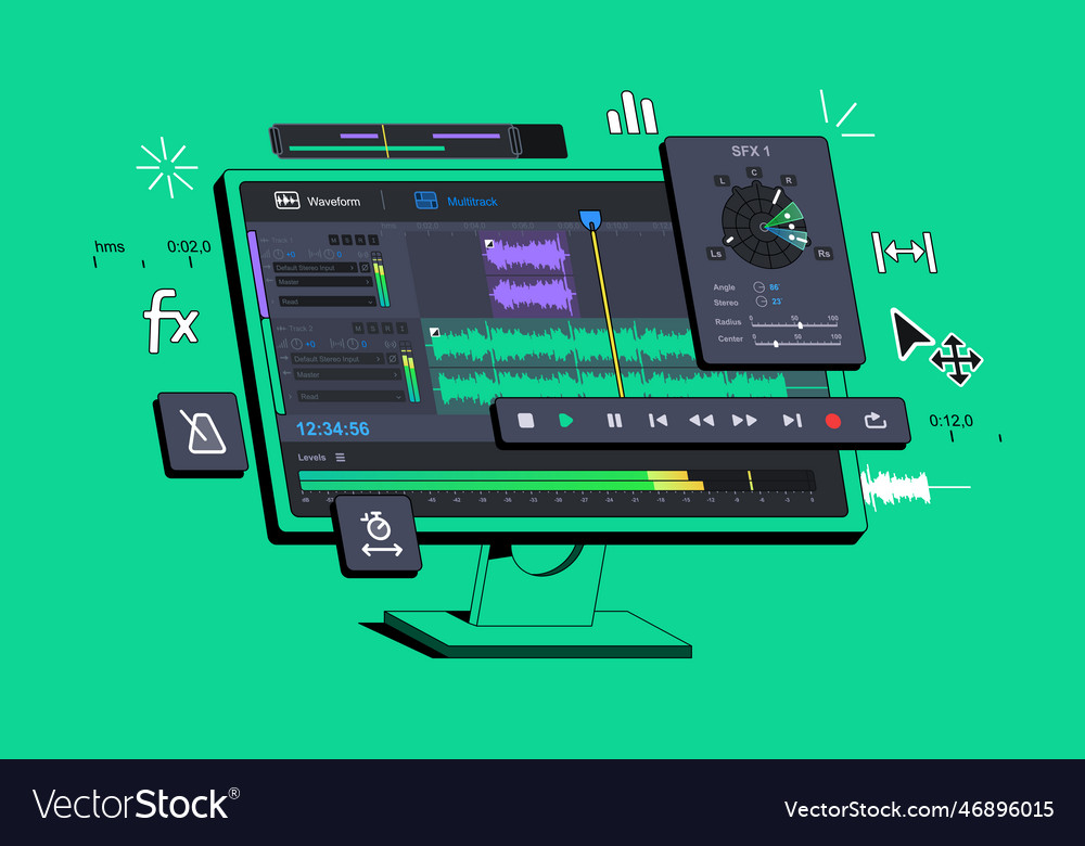 Audio Editor Programm wird angezeigt