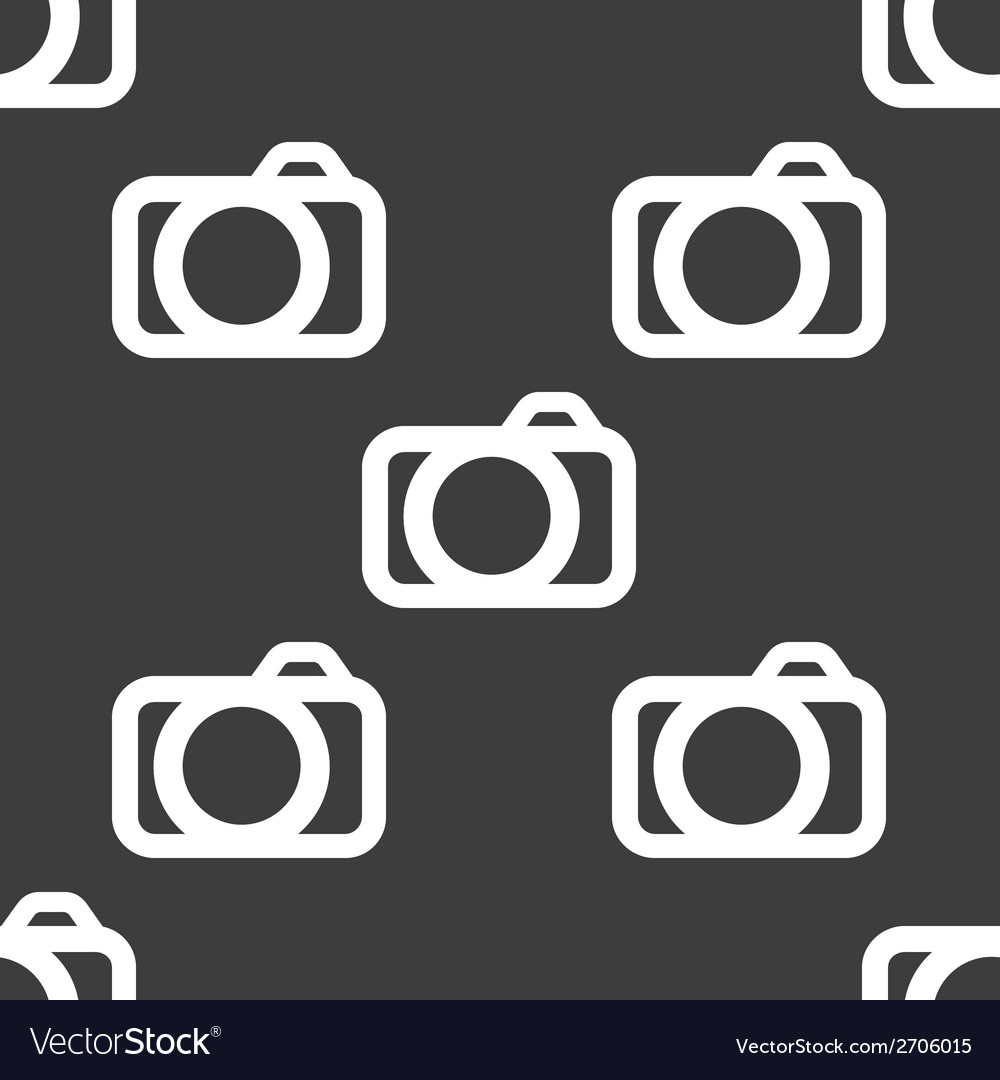 Camera web icon flat design seamless pattern