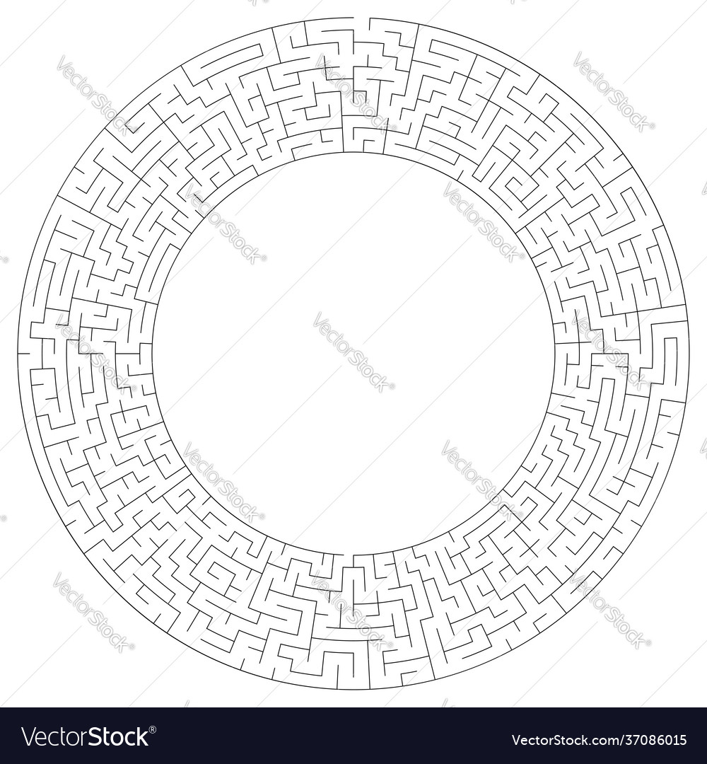 Circular maze labyrinth puzzle game riddle vector image Circular maze labyrinth puzzle game riddle