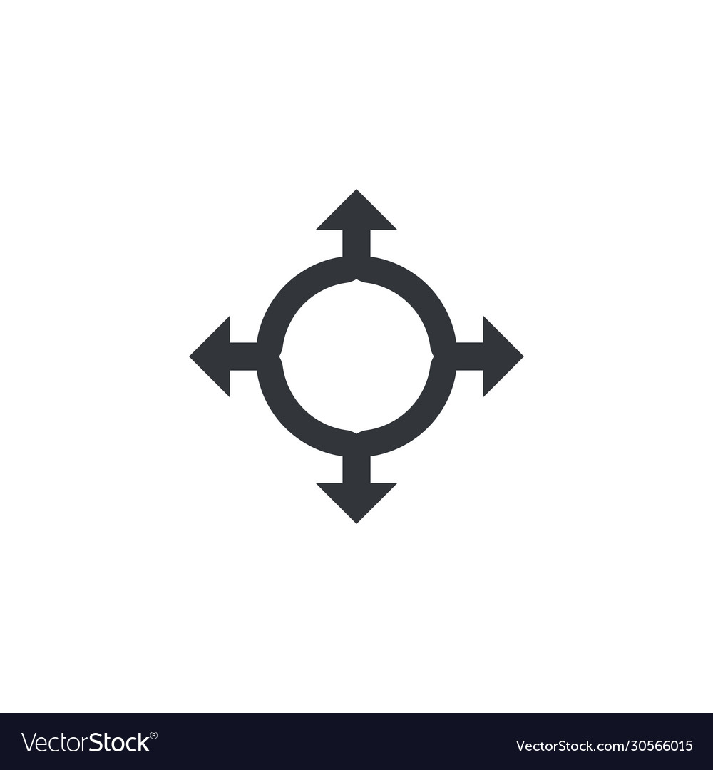 Delivery logistic package with four arrows