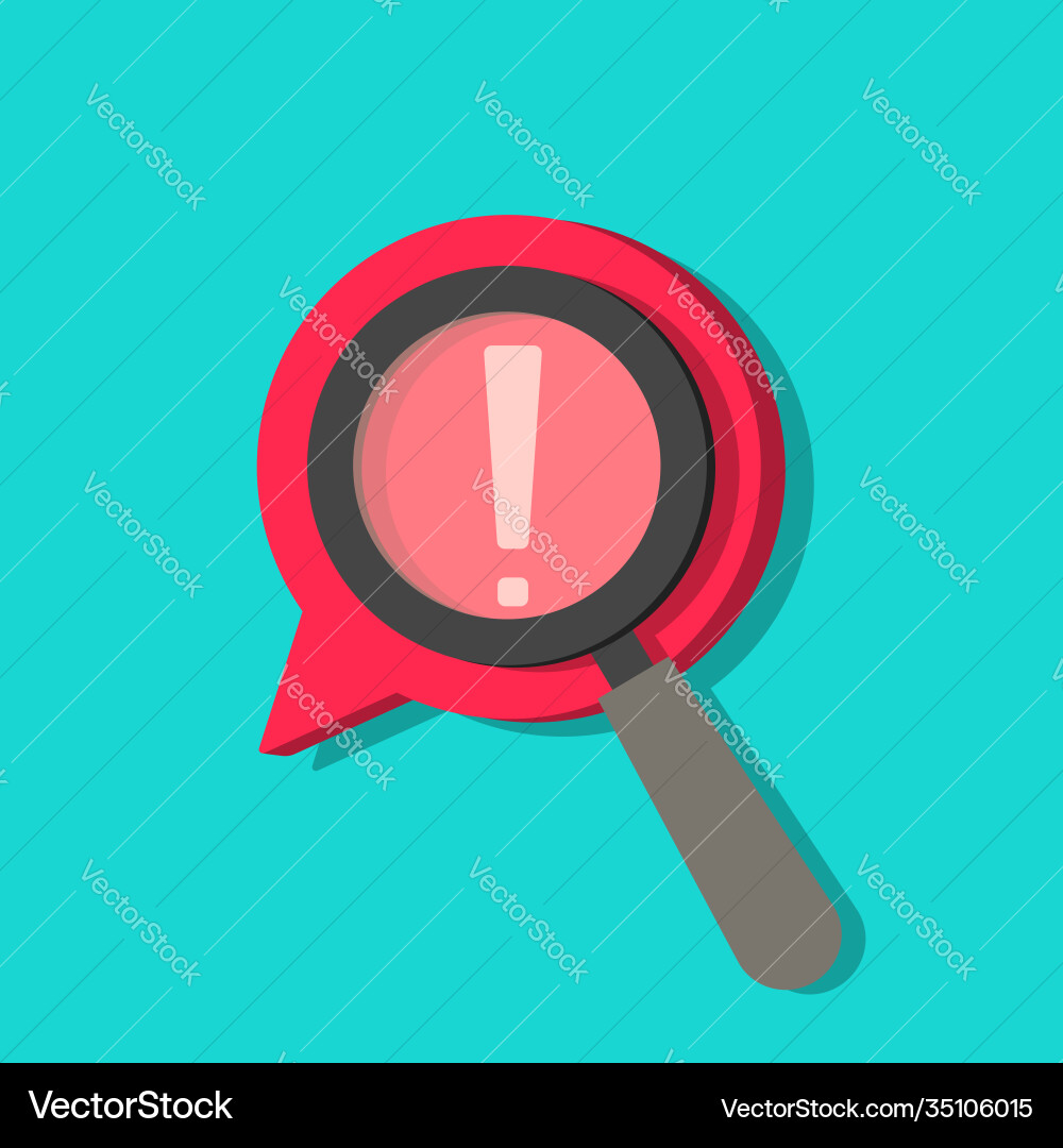 Identify risk icon censored search Royalty Free Vector Image