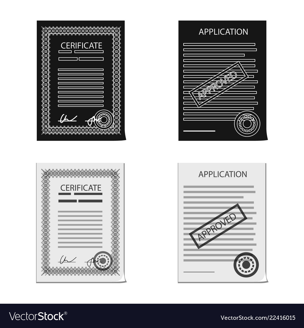 Isolated object of form and document symbol