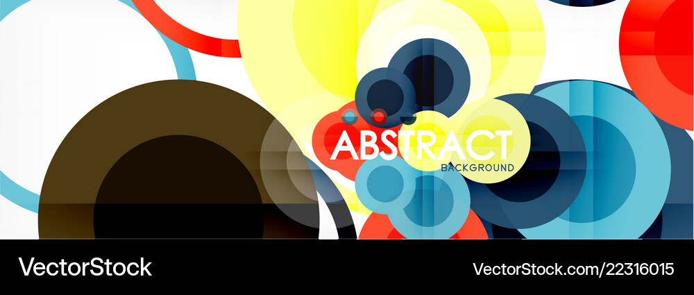 Overlapping circles design background Royalty Free Vector