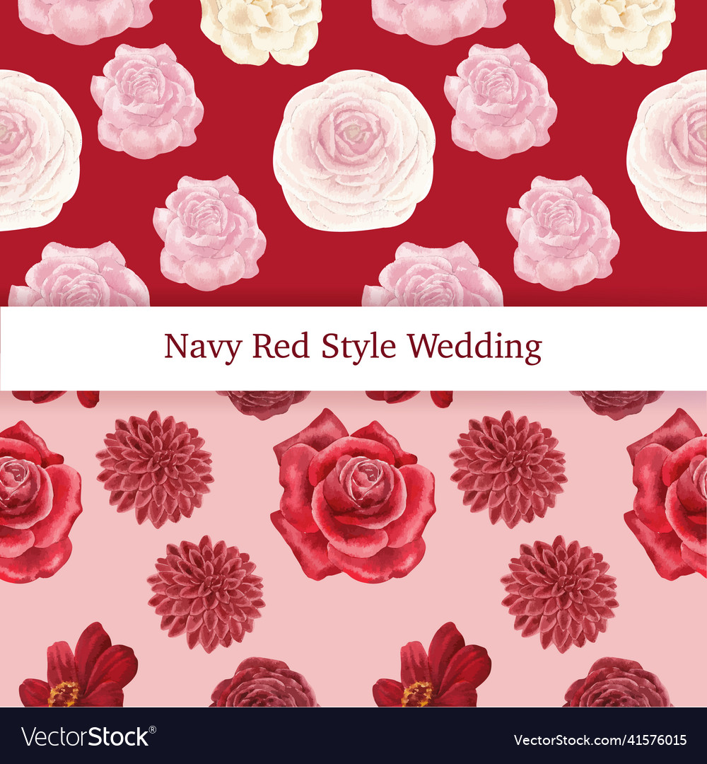 Pattern seamless with red navy wedding Royalty Free Vector