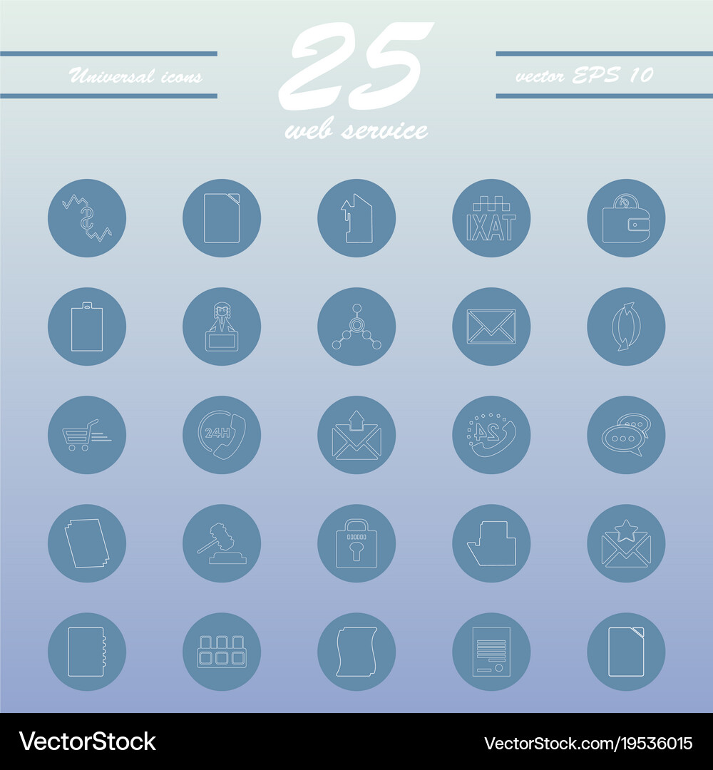 Service line icons set Royalty Free Vector Image