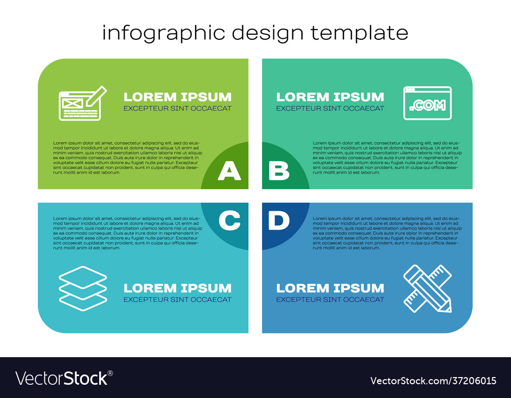 Set line layers ui or ux design crossed ruler vector image Set line layers ui or ux design crossed ruler