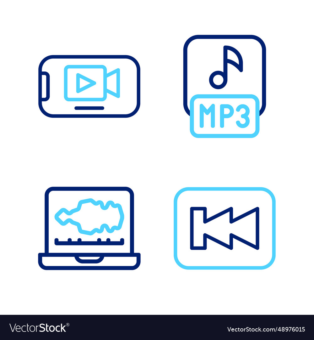 Set line rewind button sound or audio recorder