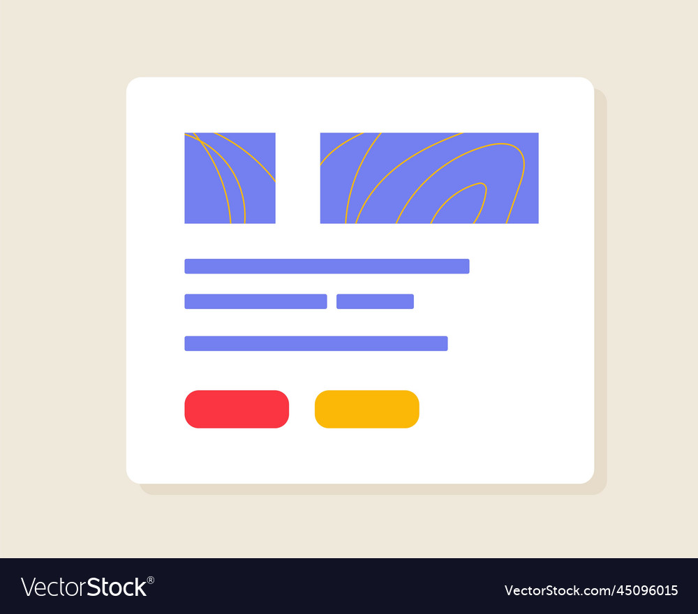 Set of user interface elements vector image Set of user interface elements