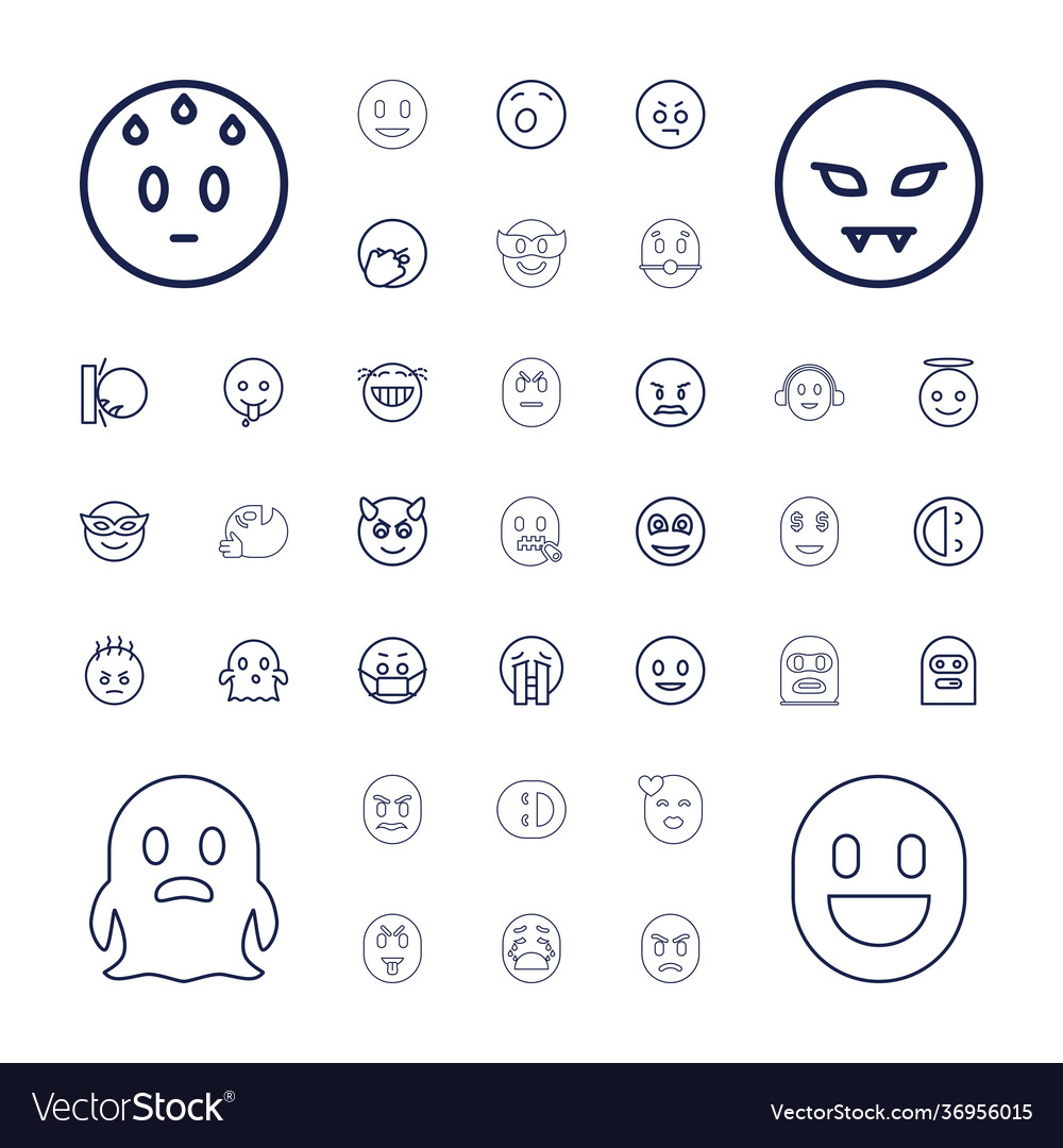 Smiley Icons Royalty Free Vector Image - Vectorstock