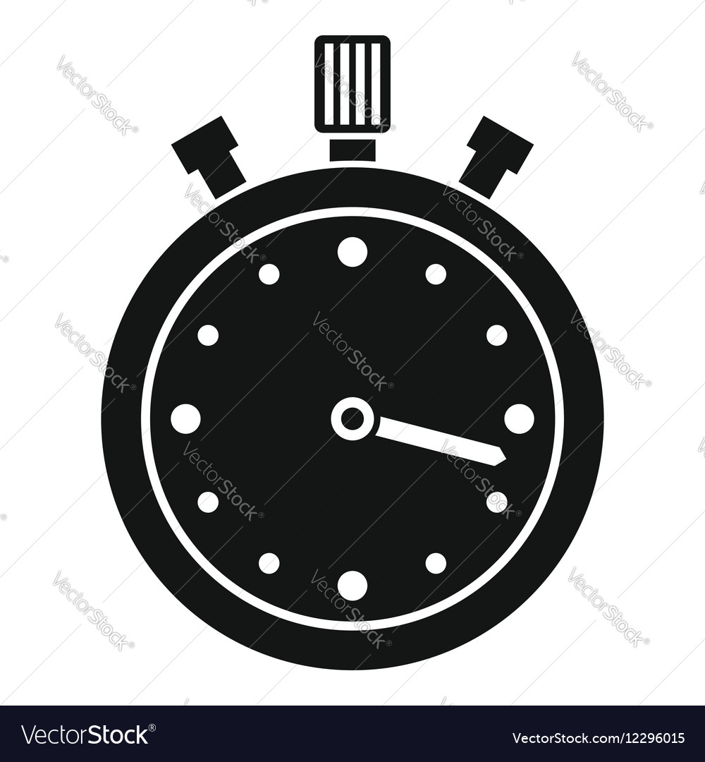 Stopwatch icon simple style Royalty Free Vector Image