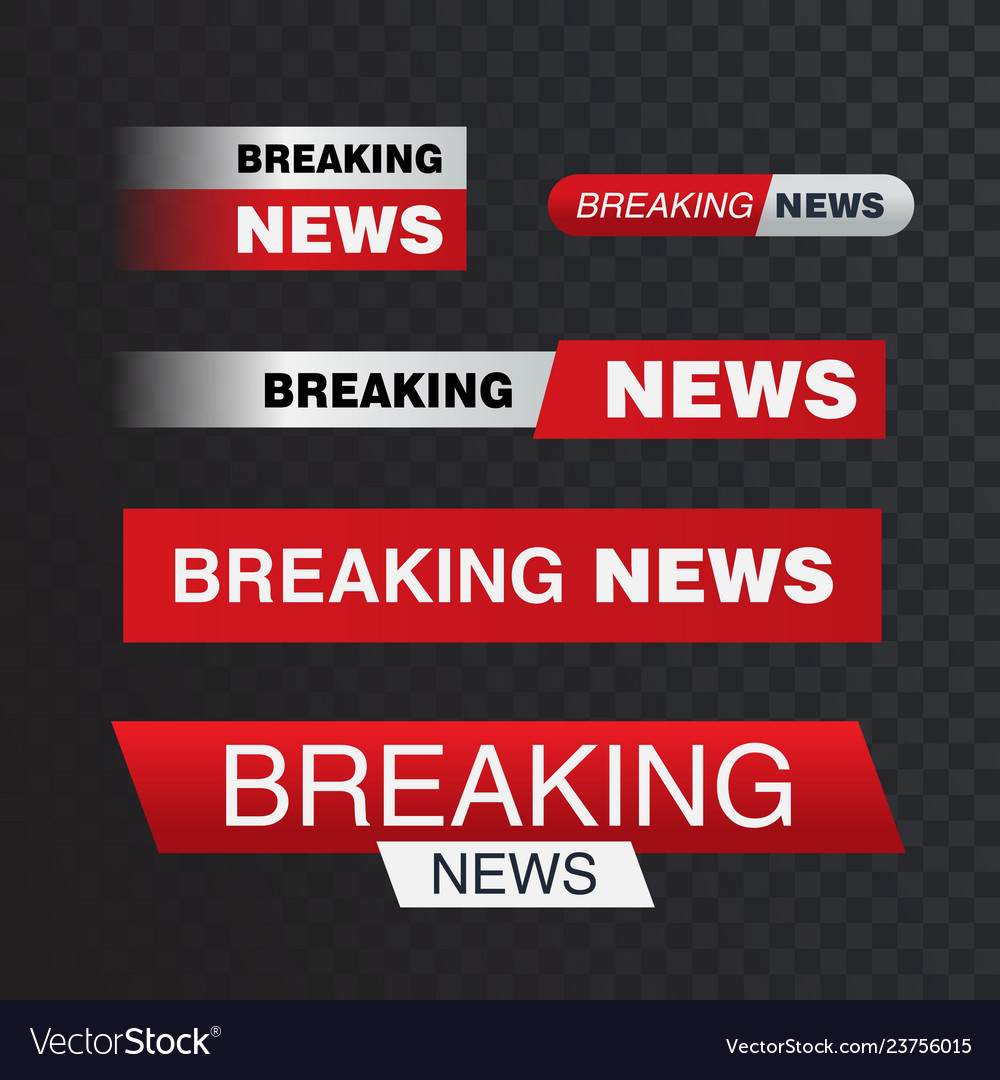 Tv Bars Breaking News Banner News Banner For Tv Vector Image