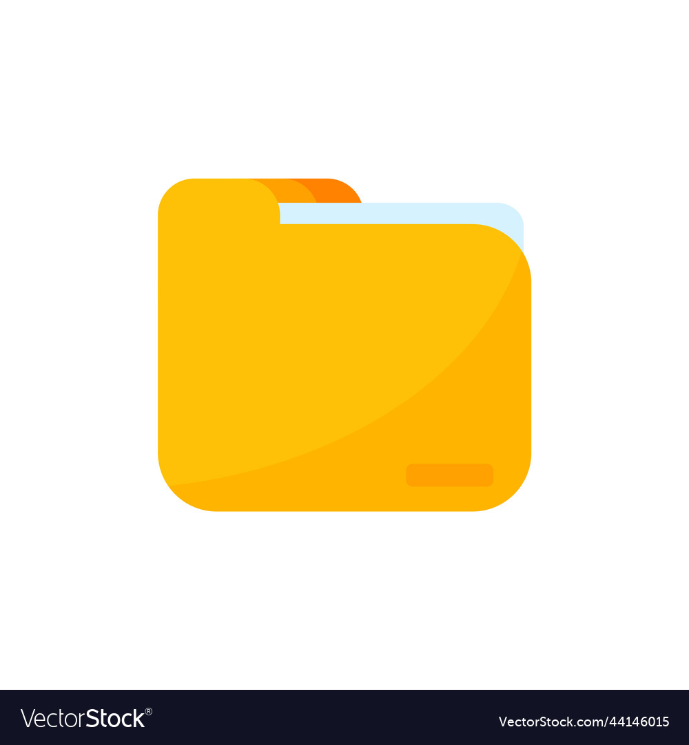 Yellow folders for organizing documents sorting vector image Yellow folders for organizing documents sorting