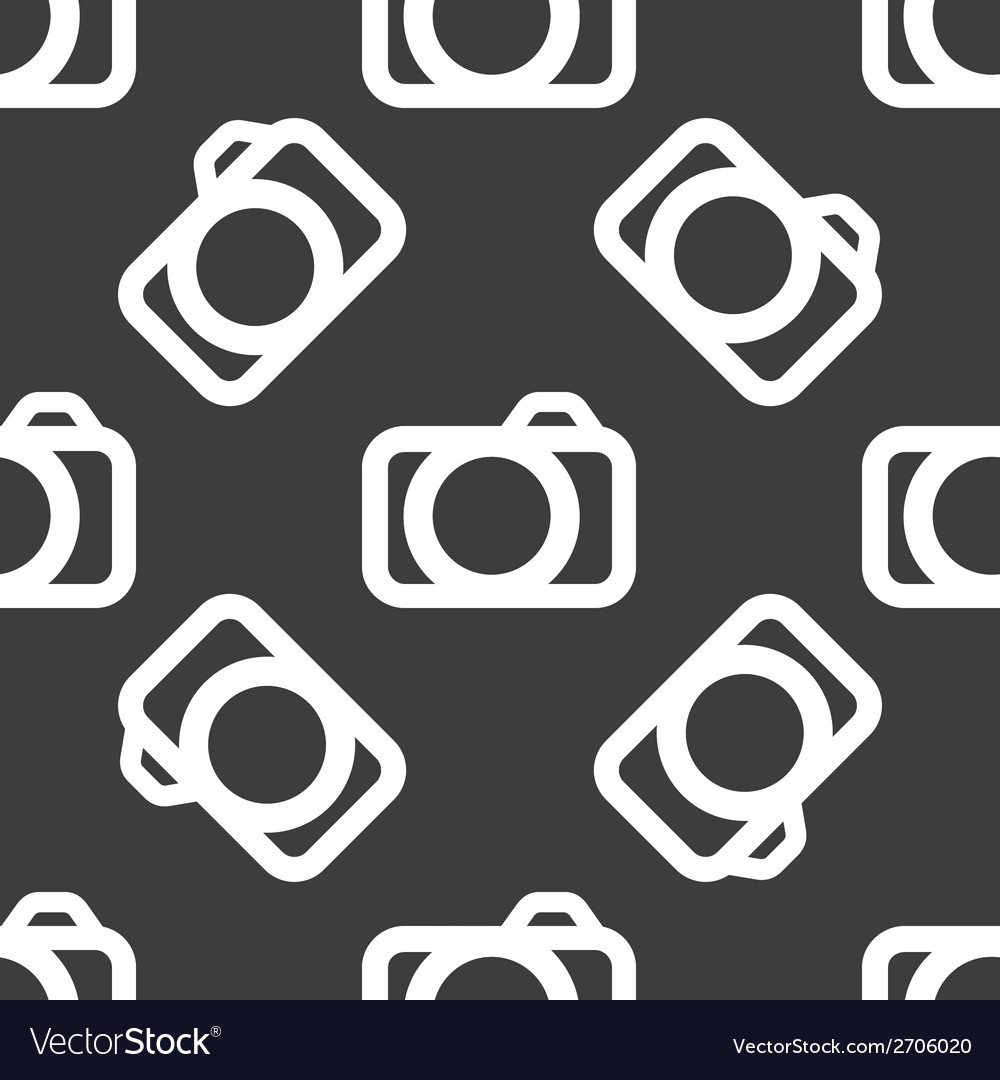 Camera web icon flat design seamless pattern
